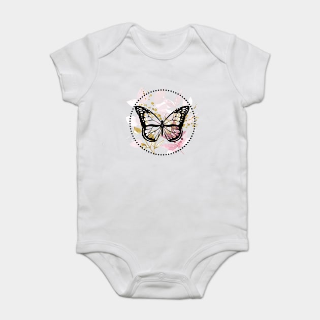 BOHO Butterfly Design Baby Bodysuit by MCALTees